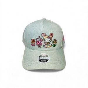 New Era 9FORTY Tokidoki Snapback Denim Cap Women Hat Hello Kitty Spring Boba NWT